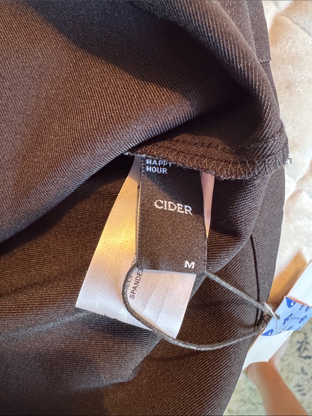 Cider Black Mini Dress with Cream Bow Accents - Picture 4 of 5